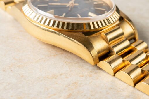 18238 Day-Date (unpolished / black dial / full set / caseback sticker) – Bild 8