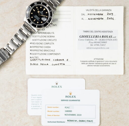168000 Submariner Date (tripple zero / matte dial / top patina / service papers) – Bild 6
