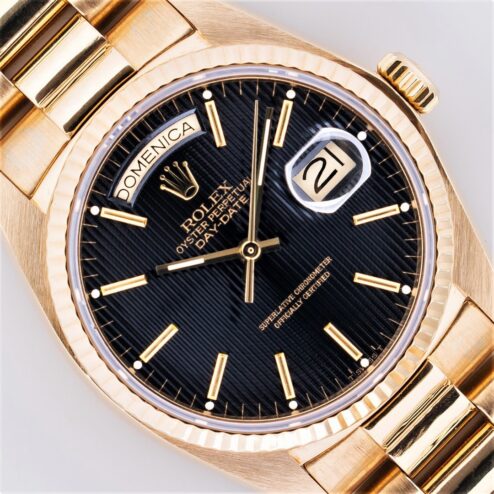18038 Day-Date ( black tapestry dial / 1979)