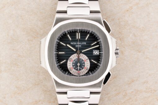 5980/1A-001 Nautilus Chrono (blue dial / full set 2014 GERMAN / 2022 Bucherer service) – Bild 2