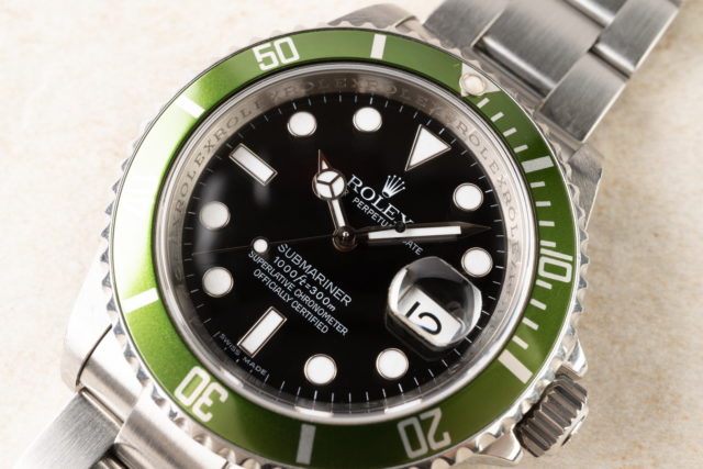 16610LV Submariner Date Kermit (LC 100 / unpolished / lime green) – Bild 2