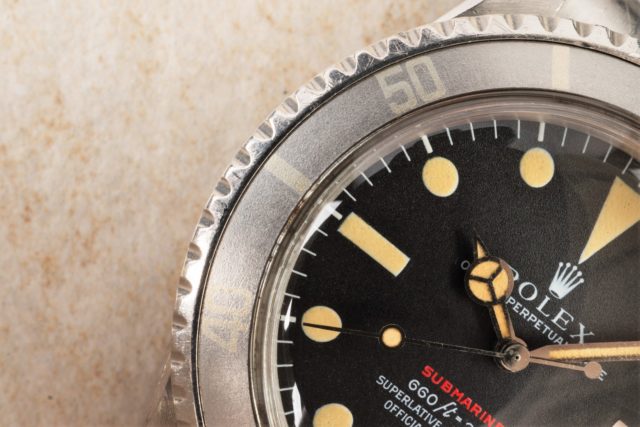 1680 Red Submariner (crazy cool one owner watch / unpolished / MKIV dial / ghost inlay) – Bild 6