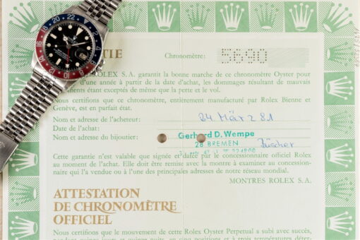 1675 GMT-Master (LC 100 Germany / full set / MAXI MKIV Dial / top redback inlay) – Bild 3