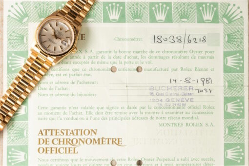 18038 Day-Date (silver sunray dial / box papers / 1979 / fresh service) – Bild 3