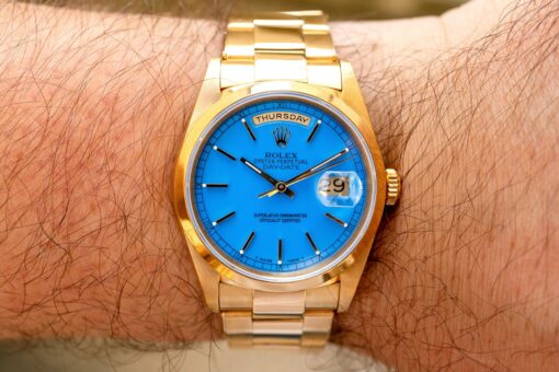 18208 Day-Date 36 (baby blue stella from my private collection / perfect watch and set) – Bild 3