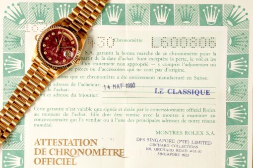 18238 Day-Date 36 (super rare grossular pinball stone dial / unpolished collectors set) - Image 4