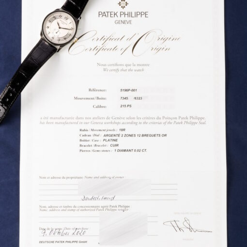 5196P-001 Calatrava (Platin / Breguet numerals / unworn / german set) - Image 4