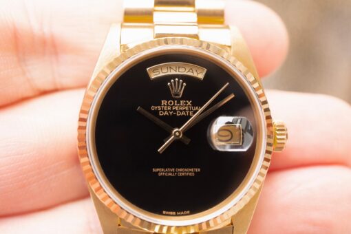 18038 Day-Date (ONYX dial / unpolished top watch / full set) – Bild 2