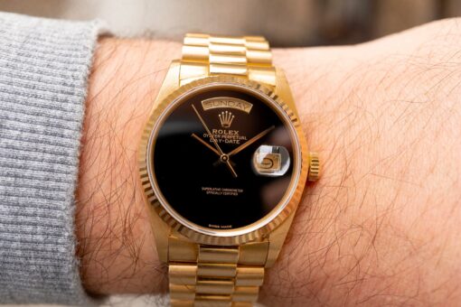18038 Day-Date (ONYX dial / unpolished top watch / full set) – Bild 3