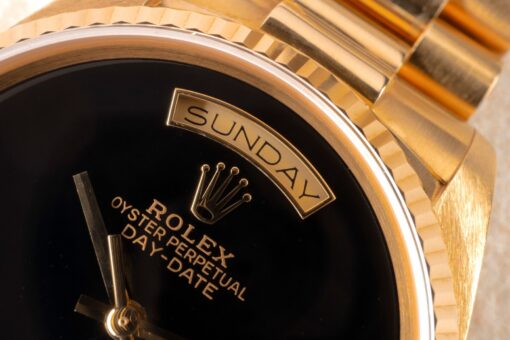 18038 Day-Date (ONYX dial / unpolished top watch / full set) – Bild 5