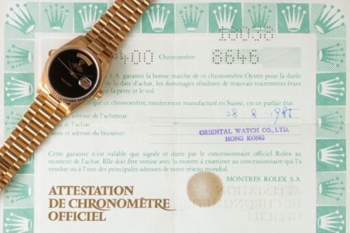 18038 Day-Date (ONYX dial / unpolished top watch / full set) – Bild 6