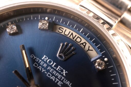 18039 Day-Date (unpolished thick case version / petrol blue diamond dial) – Bild 5