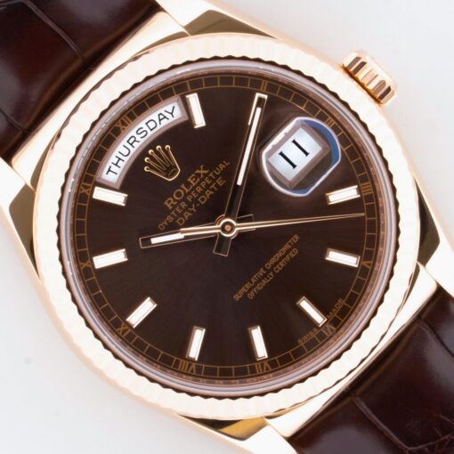 118135 Day-Date (chocolate dial / 2020 full set / top condition)