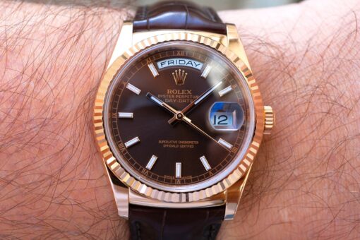 118135 Day-Date (chocolate dial / 2020 full set / top condition) – Bild 2
