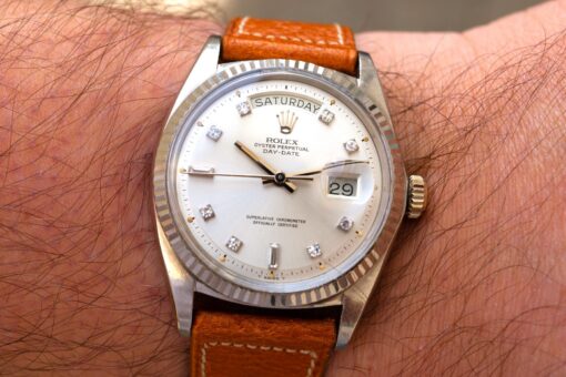 1803 Day-Date (white gold / diamond pumpkin dial / top case) - Image 2