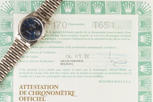 18239 Day-Date (unpolished / top italian full set / blue sunray dial) – Bild 6