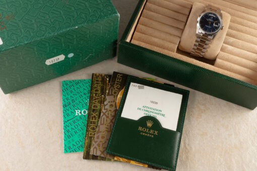 18239 Day-Date (unpolished / top italian full set / blue sunray dial) – Bild 7