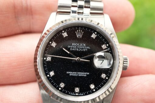 16234 Datejust (unpolished / very rare black diamond stardust dial) – Bild 2