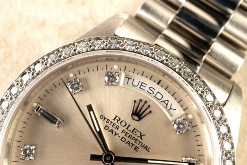 18046 Day-Date (Platinum and diamond heaven / 1988 / top president bracelet) – Bild 6