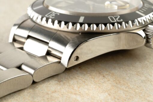 16610 Submariner Date (unpolished / super patina / caseback sticker / box & papers – Bild 12