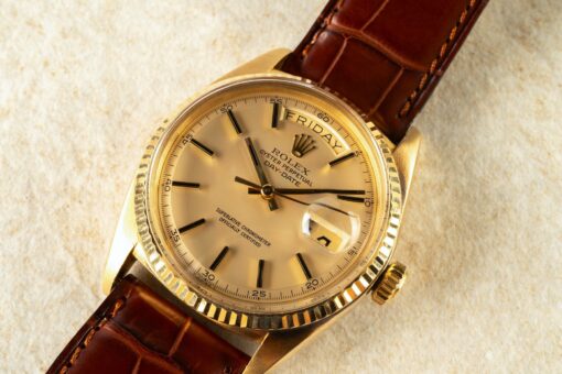 1803 Day-Date (wonderful and very rare black lume dial with arab minute track) – Bild 4