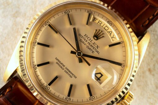 1803 Day-Date (wonderful and very rare black lume dial with arab minute track) – Bild 5