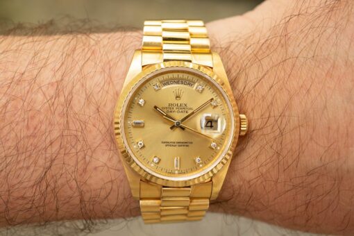 18238 Day-Date (unpolished / LC 100 box papers / full bracelet) – Bild 3