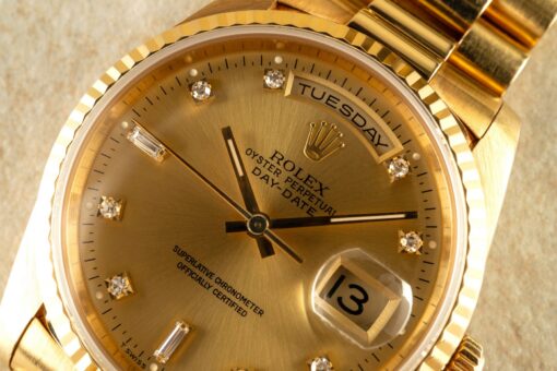 18238 Day-Date (unpolished / LC 100 box papers / full bracelet) – Bild 7