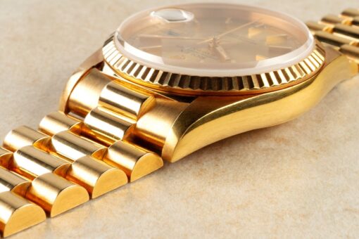 18238 Day-Date (unpolished / LC100 full set / golden sunray dial) – Bild 11