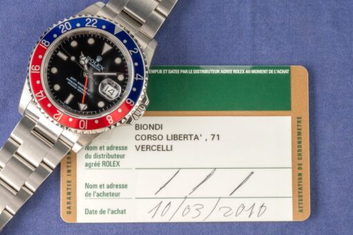 16710 GMT-Master II (new with full stickers / rectangular dial / super full set) – Bild 5