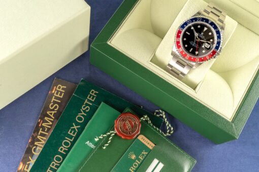 16710 GMT-Master II (new with full stickers / rectangular dial / super full set) – Bild 6