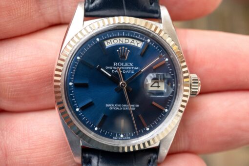 1803 Day-Date (white gold / wonderful blue sunray dial) - Image 2