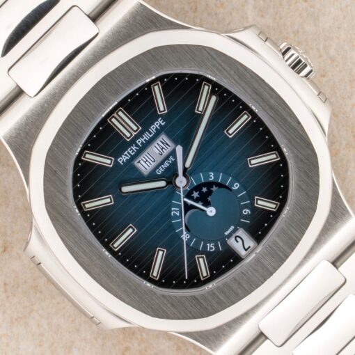 5726/1A-014 Nautilus (moon phase annual calendar / unpolished / 2022 German full set)