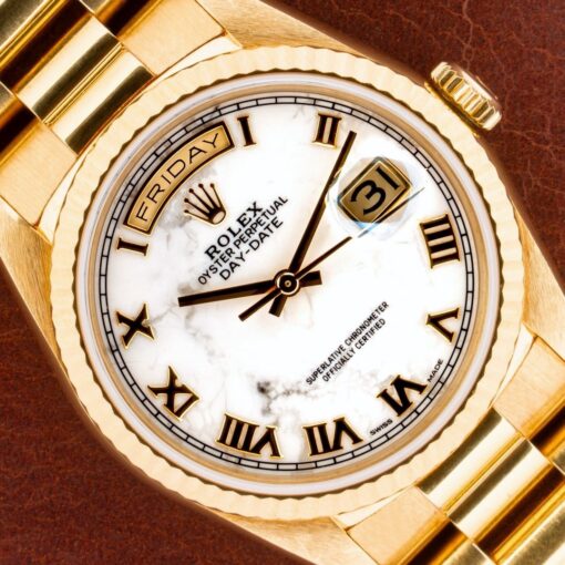 18238 Day-Date (Howlite or so called Marble dial / unpolished full set / top Day-Date)