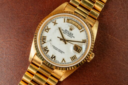 18238 Day-Date (Howlite or so called Marble dial / unpolished full set / top Day-Date) – Bild 7