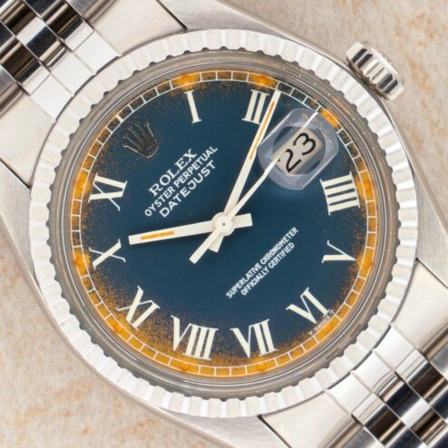 16030 Datejust (insane blue buckley tropical / perfect unpolished condition / full set)