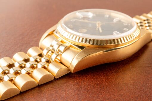 18038 Day-Date (blue diamond sunray dial / box papers LC 100 / 8386 jubilee bracelet) – Bild 8