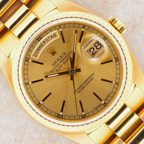 18238 Day-Date (golden sunray dial / unpolished / top full set)