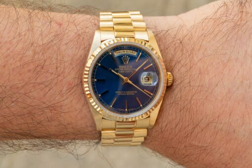 18238 Day-Date (wonderful blue dial / box papers / LC100 Germany) – Bild 2