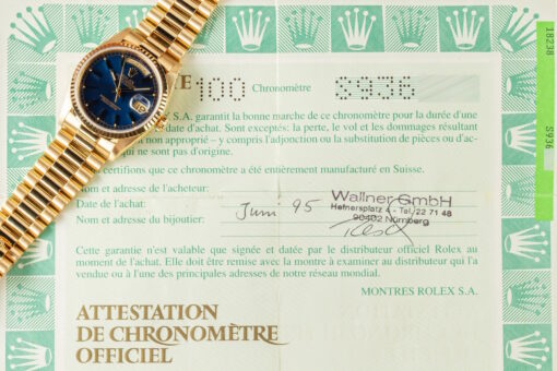 18238 Day-Date (wonderful blue dial / box papers / LC100 Germany) – Bild 4