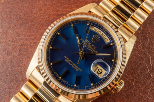 18238 Day-Date (wonderful blue dial / box papers / LC100 Germany) – Bild 7