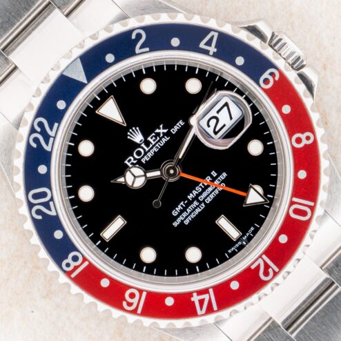 16710 GMT-Master II (rectangular dial / unpolished / Pepsi / cool country)