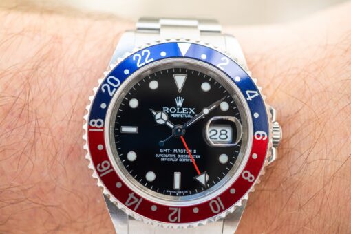16710 GMT-Master II (rectangular dial / unpolished / Pepsi / cool country) – Bild 2