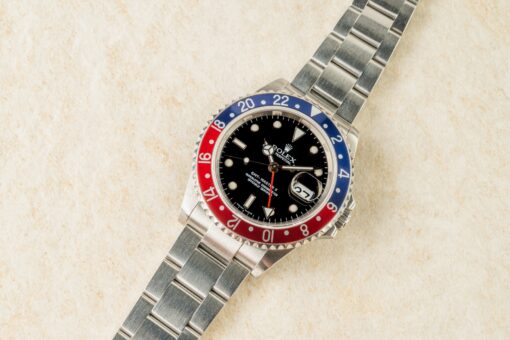 16710 GMT-Master II (rectangular dial / unpolished / Pepsi / cool country) – Bild 6