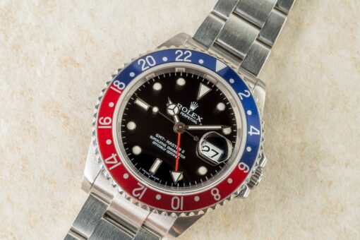 16710 GMT-Master II (rectangular dial / unpolished / Pepsi / cool country) – Bild 7