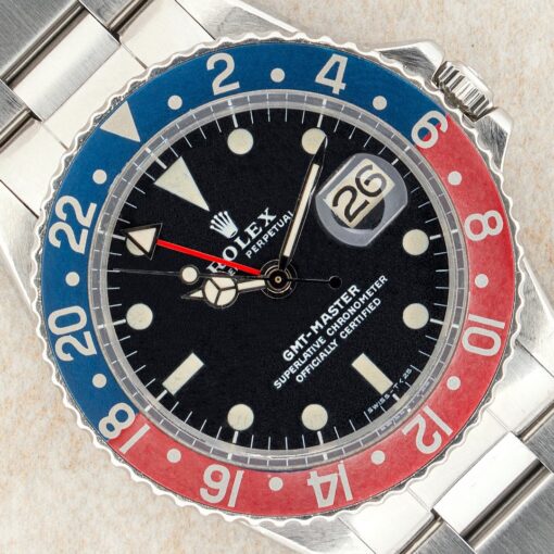 1675 GMT-Master (from 1972 / MK2 dial / fat font redback Pepsi inlay)