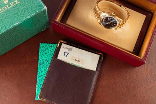 18238 Day-Date (rare blue cushion dial / unpolished / full set from 1990) – Bild 4