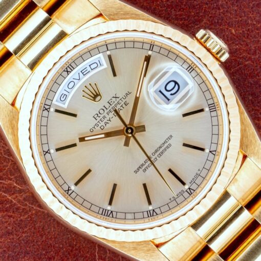18238 Day-Date (perfect untouched condition / full set from Como Italy / light tropical dial)