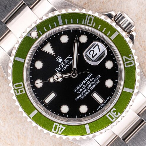 16610LV Submariner Date (full set / B3 lime green inlay / unpolished)