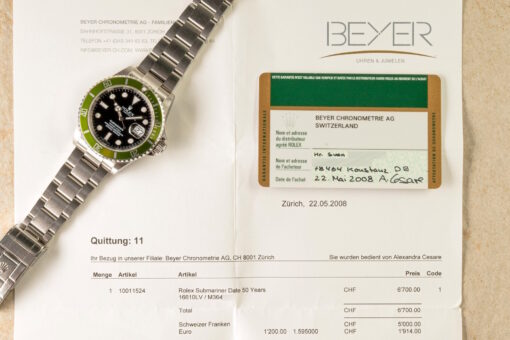 16610LV Submariner Date (full set / B3 lime green inlay / unpolished) - Image 4